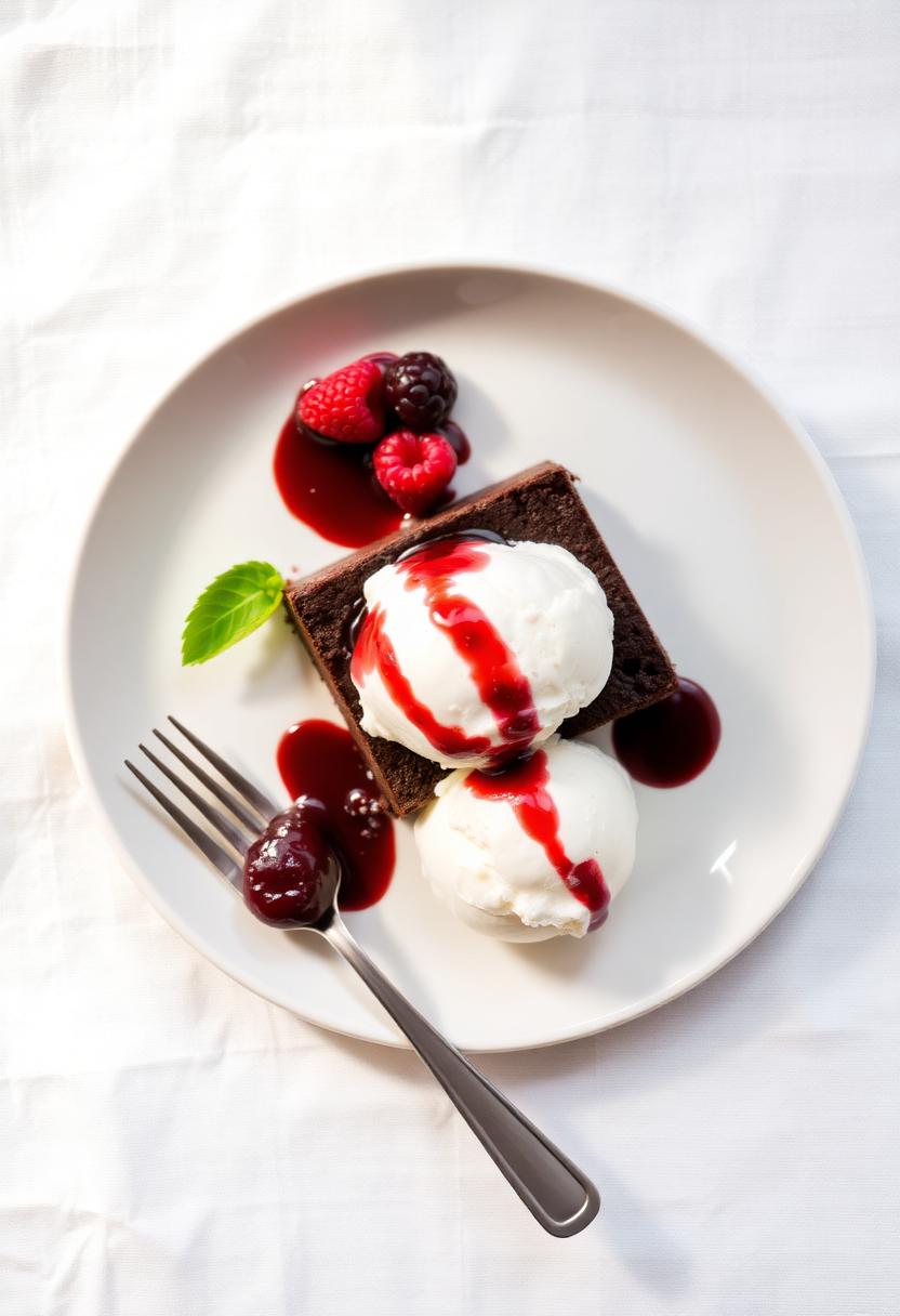 Brownie con Helado